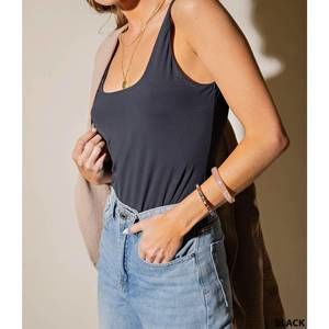 NEW KORI sweet lovin' square neck fitted bodysuit in black